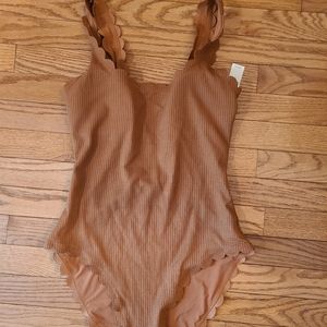 NWT Aerie One Piece Scalloped Bathing Suit